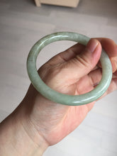 Load image into Gallery viewer, 58.4mm Certified Type A 100% Natural light green/brown round cut Jadeite Jade bangle AR107-4510