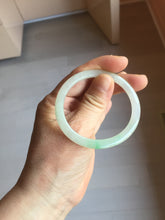 Load image into Gallery viewer, 50mm certified 100% natural Type A icy watery sunny green/purple/gary oval jadeite jade bangle PA158-2886