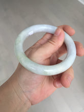 Load image into Gallery viewer, 58.5mm certified Type A 100% Natural light green yellow purple chubby round cut Jadeite Jade bangle Y168-3701