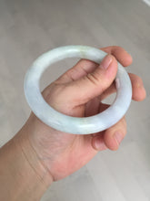 Load image into Gallery viewer, 58.5mm certified Type A 100% Natural light green yellow purple chubby round cut Jadeite Jade bangle Y168-3701