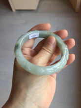 Load image into Gallery viewer, 55.3mm Certified Type A 100% Natural light green with carved Ancient Coin, Auspicious Cloud, and Lingzhi Jadeite Jade bangle PD146-6252