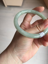 Load image into Gallery viewer, 58.6mm Certified Type A 100% Natural light green/brown round cut Jadeite Jade bangle AR108-4511