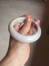 Load image into Gallery viewer, 56.1mm Certified 100% natural type A green/very light pink/yellow chubby jadeite jade bangle Z44-0472