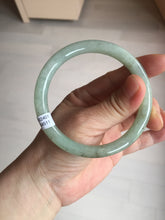 Load image into Gallery viewer, 58.6mm Certified Type A 100% Natural light green/brown round cut Jadeite Jade bangle AR108-4511