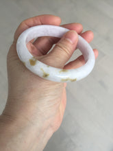 Load image into Gallery viewer, 58mm certified 100% natural Type A light purple yellow white (Whispers of Autumn) jadeite jade bangle PB70-9034