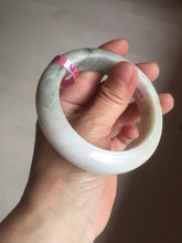 Load image into Gallery viewer, 56.1mm Certified 100% natural type A green/very light pink/yellow chubby jadeite jade bangle Z44-0472