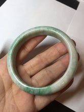 Load image into Gallery viewer, 58.5mm Certified type A 100% Natural sunny green/white Jadeite bangle AY86-3473