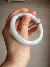 Load image into Gallery viewer, 57mm Certified Type A 100% Natural icy watery white Jadeite Jade bangle BM77-7067