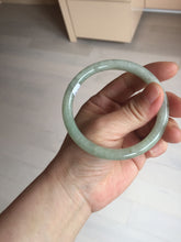 Load image into Gallery viewer, 58.6mm Certified Type A 100% Natural light green/brown round cut Jadeite Jade bangle AR109-4512