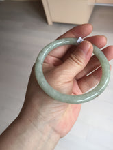 Load image into Gallery viewer, 58.6mm Certified Type A 100% Natural light green/brown round cut Jadeite Jade bangle AR109-4512