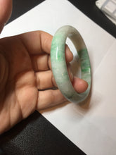 Load image into Gallery viewer, 58.5mm Certified type A 100% Natural sunny green/white Jadeite bangle AY86-3473