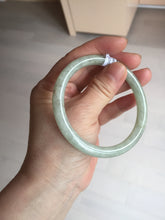 Load image into Gallery viewer, 58.6mm Certified Type A 100% Natural light green/brown round cut Jadeite Jade bangle AR109-4512