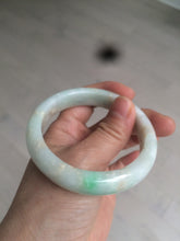 Load image into Gallery viewer, 55.7mm 100% natural Type A sunny green/brown/white jadeite jade bangle R97-3332