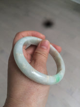 Load image into Gallery viewer, 55.7mm 100% natural Type A sunny green/brown/white jadeite jade bangle R97-3332