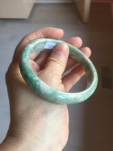 Load image into Gallery viewer, 62mm Certified Type A 100% Natural green beige Jadeite bangle PD144-6272