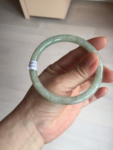 Load image into Gallery viewer, 58.6mm Certified Type A 100% Natural light green/brown round cut Jadeite Jade bangle AR109-4512