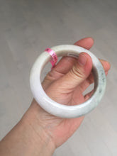 Load image into Gallery viewer, 56.1mm Certified 100% natural type A green/very light pink/yellow chubby jadeite jade bangle Z44-0472