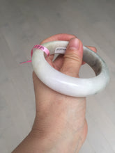 Load image into Gallery viewer, 56.1mm Certified 100% natural type A green/very light pink/yellow chubby jadeite jade bangle Z44-0472