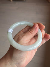 Load image into Gallery viewer, 57.7mm certified 100% natural type A icy watery light green white round cut jadeite jade bangle BS84-(1100)
