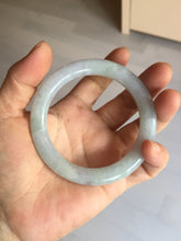 Load image into Gallery viewer, 56mm Certified type A 100% Natural icy watery light green/purple round cut Jadeite bangle BN41