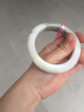 Load image into Gallery viewer, 56.1mm Certified 100% natural type A green/very light pink/yellow chubby jadeite jade bangle Z44-0472