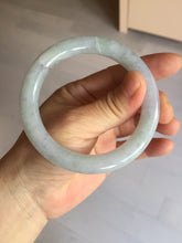 Load image into Gallery viewer, 56mm Certified type A 100% Natural icy watery light green/purple round cut Jadeite bangle BN41