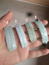 Load image into Gallery viewer, 100% natural type A yellow/white/green carved feather jadeite jade braided adjustable slider bracelet AX39