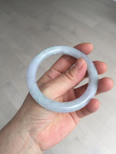 Load image into Gallery viewer, 56mm Certified type A 100% Natural icy watery light green/purple round cut Jadeite bangle BN41