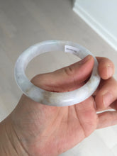 Load image into Gallery viewer, 57mm Certified Type A 100% Natural icy watery white Jadeite Jade bangle BM77-7067