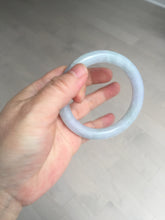 Load image into Gallery viewer, 56mm Certified type A 100% Natural icy watery light green/purple round cut Jadeite bangle BN41