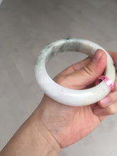 Load image into Gallery viewer, 56.1mm Certified 100% natural type A green/very light pink/yellow chubby jadeite jade bangle Z44-0472