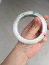 Load image into Gallery viewer, 56.1mm Certified 100% natural type A green/very light pink/yellow chubby jadeite jade bangle Z44-0472