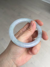 Load image into Gallery viewer, 56mm Certified type A 100% Natural icy watery light green/purple round cut Jadeite bangle BN41
