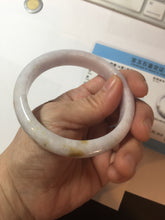 Load image into Gallery viewer, 58mm certified 100% natural Type A light purple yellow white (Whispers of Autumn) jadeite jade bangle PB70-9034