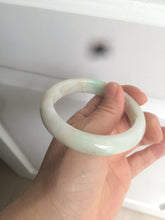 Load image into Gallery viewer, 55.7mm 100% natural Type A sunny green/brown/white jadeite jade bangle R97-3332