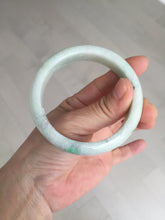 Load image into Gallery viewer, 56.8mm certified Type A 100% Natural sunny green light green Jadeite Jade bangle D140-4008