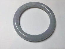 Load image into Gallery viewer, 56mm Certified type A 100% Natural icy watery light green/purple round cut Jadeite bangle BN41
