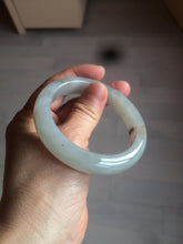 Load image into Gallery viewer, 55.9mm Certified Type A 100% Natural Icy watery white/gray/clear Jadeite Jade bangle BG20-5830