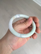 Load image into Gallery viewer, 54.5mm Certified Type A 100% Natural light green purple yellow round cut Jadeite Jade bangle GL48-8-4051