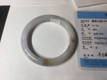 Load image into Gallery viewer, 57mm Certified Type A 100% Natural icy watery white Jadeite Jade bangle BM77-7067