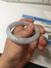 Load image into Gallery viewer, 51.8mm certified 100% natural Type A light green/yellow jadeite jade bangle AJ73-8588