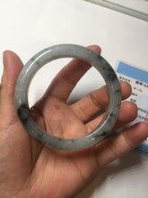 Load image into Gallery viewer, 56.9mm 100% natural Type A dark green Chinese painting (水墨) jadeite jade bangle AH94-4484