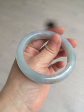 Load image into Gallery viewer, 55.9mm Certified Type A 100% Natural Icy watery white/gray/clear Jadeite Jade bangle BG20-5830