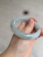 Load image into Gallery viewer, 55.9mm Certified Type A 100% Natural Icy watery white/gray/clear Jadeite Jade bangle BG20-5830