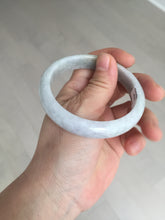 Load image into Gallery viewer, 56.5mm certified Type A 100% Natural purple white Jadeite Jade bangle D138-4044