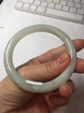 Load image into Gallery viewer, 58.9mm certified 100% natural type A icy watery light green white round cut jadeite jade bangle BS83-(1099)