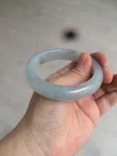 Load image into Gallery viewer, 55.9mm Certified Type A 100% Natural Icy watery white/gray/clear Jadeite Jade bangle BG20-5830