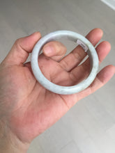 Load image into Gallery viewer, 56.5mm certified Type A 100% Natural purple white Jadeite Jade bangle D138-4044