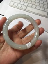 Load image into Gallery viewer, 57.7mm certified 100% natural type A icy watery light green white round cut jadeite jade bangle BS84-(1100)