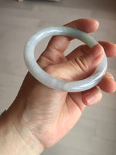 Load image into Gallery viewer, 55.5mm certified Type A 100% Natural light green/purple round cut Jadeite Jade bangle BK67-9881